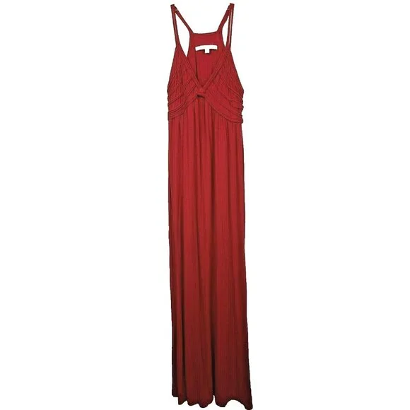 Max Studio | Dresses | Max Studio Womens Babydoll Maxi Dress Small Red  Sleeveless Boho Festival | Poshmark